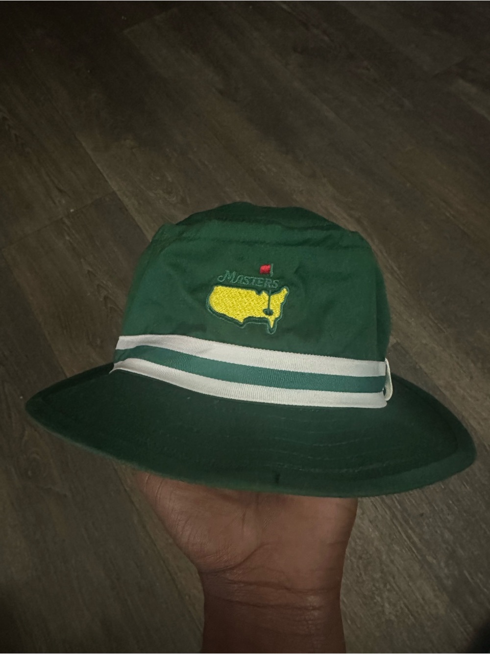 Masters Bucket Hat with yellow logo